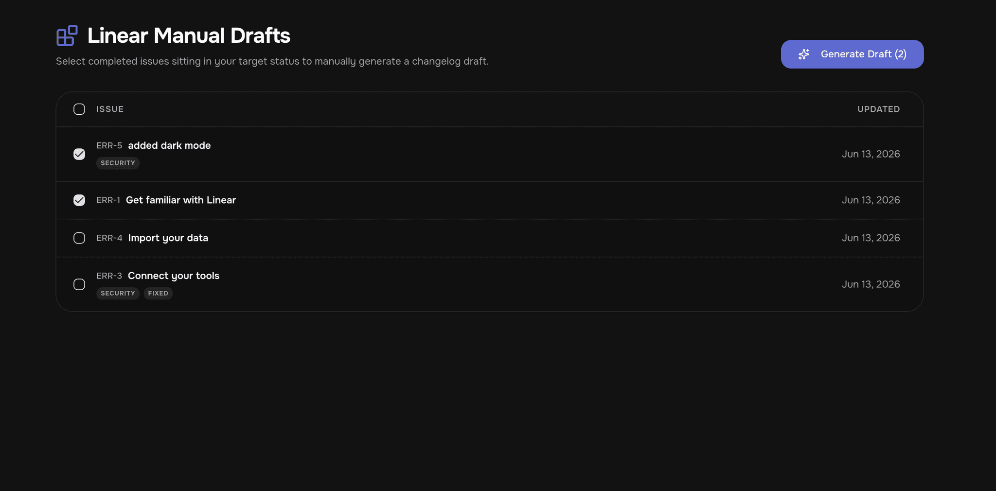 Detection Settings
