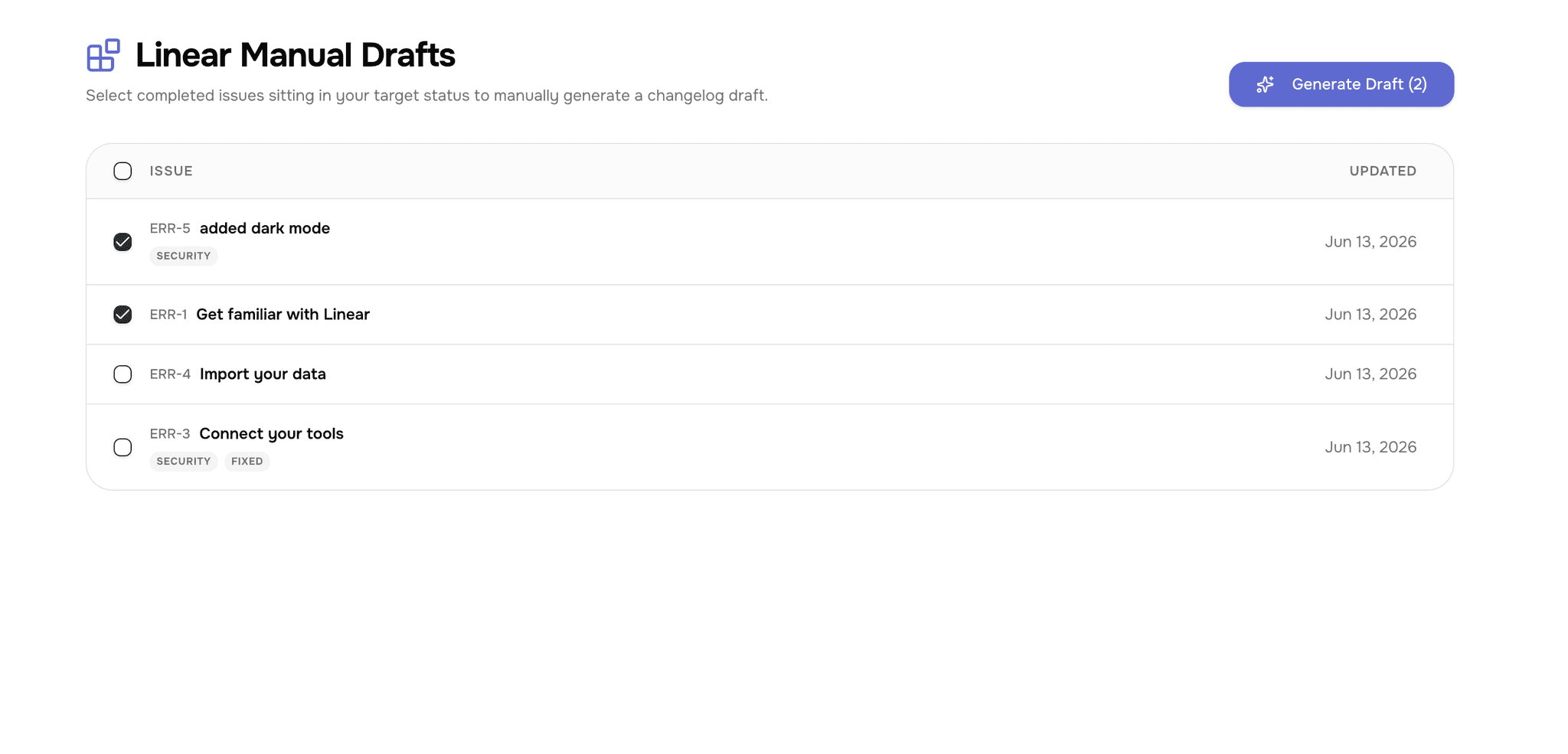 Detection Settings
